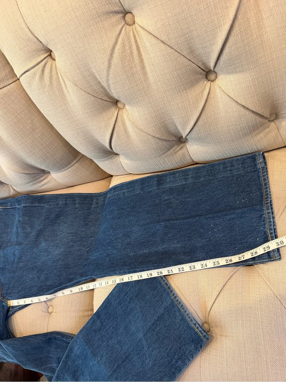 Levi’s 501 Men's 40x32 Blue Denim Jeans Button fly straight leg Flawed